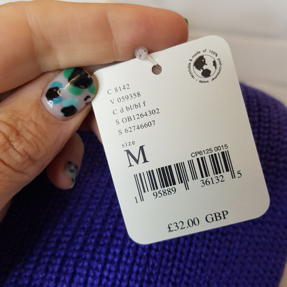 Free People Beach Orchid Convertible Tank Top Medium UK 12 Purple Knit Halter BN - Picture 5 of 10